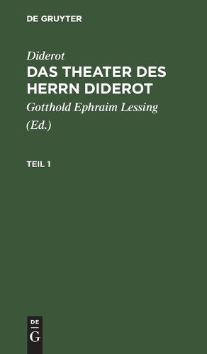 Cover image for Diderot: Das Theater Des Herrn Diderot. Teil 1