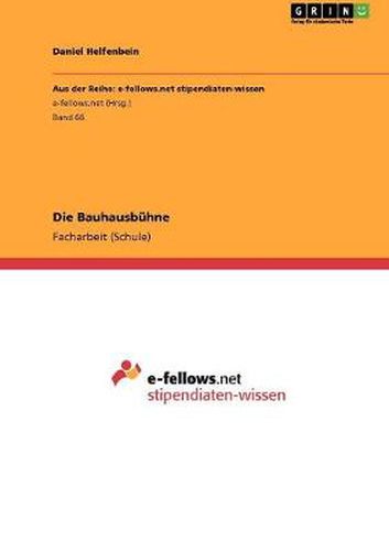 Cover image for Die Bauhausbuhne