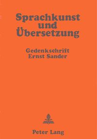 Cover image for Sprachkunst Und Uebersetzung: Gedenkschrift Ernst Sander