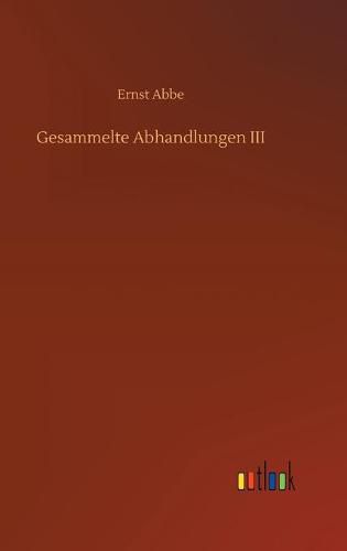 Cover image for Gesammelte Abhandlungen III