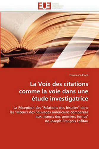 Cover image for La Voix Des Citations Comme La Voie Dans Une Etude Investigatrice