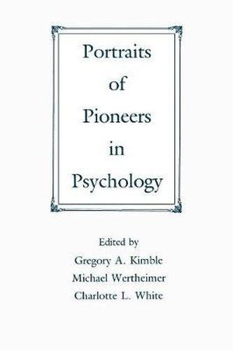 Cover image for Portraits of Pioneers in Psychology