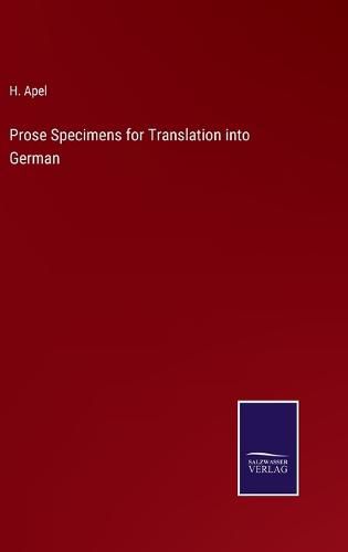 Cover image for Prose Specimens for Translation into German