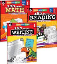 Cover image for 180 Days of Reading, Writing, and Math for First Grade 3-Book Set