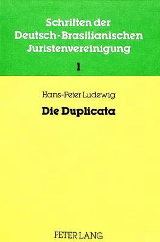 Cover image for Die Duplicata: Ein Wertpapier Des Brasilianischen Handels