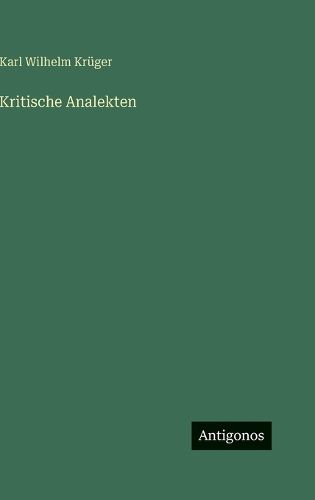 Cover image for Kritische Analekten