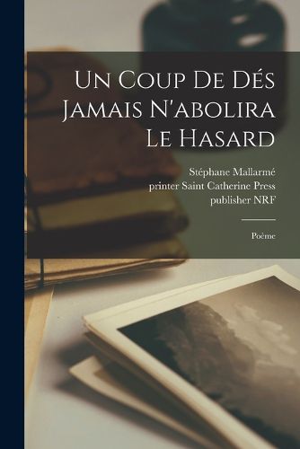 Cover image for Un coup de dés jamais n'abolira le hasard