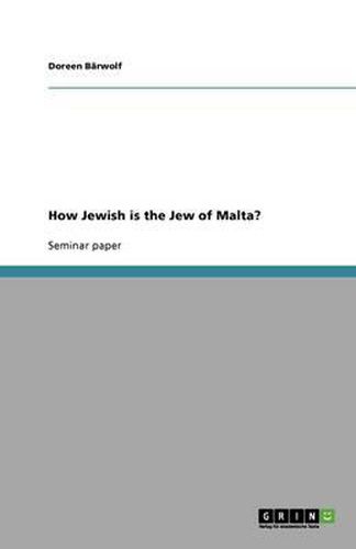 Cover image for How Jewish is the Jew of Malta?