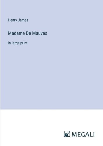 Cover image for Madame De Mauves