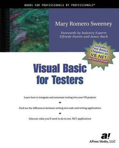 Cover image for Visual Basic for Testers