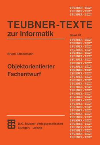 Cover image for Objektorientierter Fachentwurf: Ein Terminologiebasierter Ansatz Fur Die Konstruktion Von Anwendungssystemen