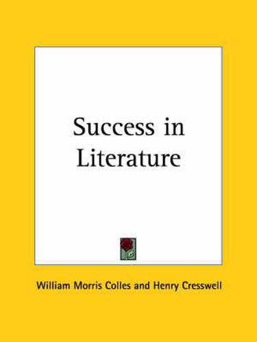 Cover image for Success in Literature (1911)