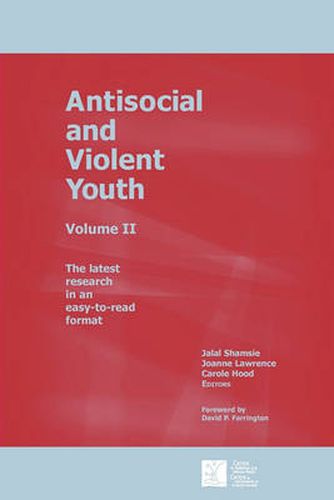 Cover image for Antisocial and Violent Youth: Volume II