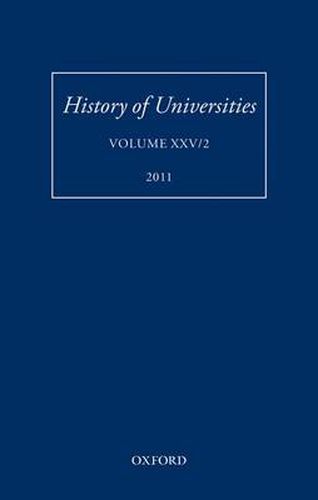 Cover image for History of Universities: Volume XXV/2