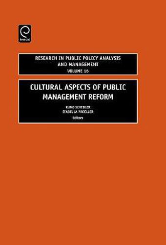 Cover image for Cultural Aspects of Public Management Reform