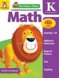 Cover image for At-Home Tutor: Math, Kindergarten Workbook