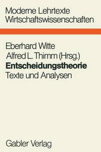 Cover image for Entscheidungstheorie