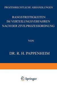 Cover image for Rangstreitigkeiten Im Verteilungsverfahren Nach Der Zivilprozessordnung