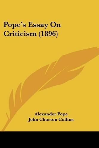 Pope's Essay on Criticism (1896)