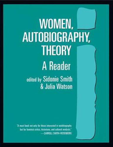 Cover image for Women, Autobiography, Theory: A Reader