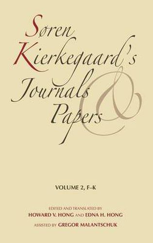 Soren Kierkegaard's Journals and Papers, Volume 2: F-K