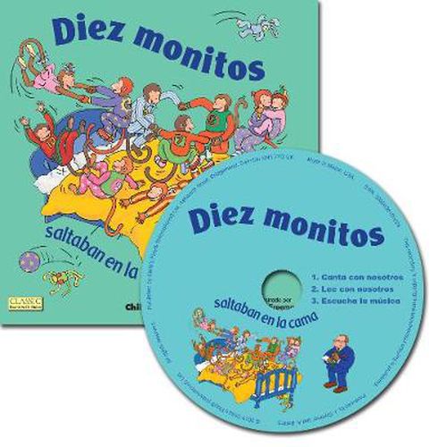 Cover image for Diez Monitos Saltaban en la cama