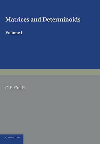 Cover image for Matrices and Determinoids: Volume 1