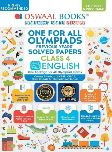 Cover image for One for All Olympiad Previous Years' Solved Papers, Class-4 English Book (For 2021-22 Exam)