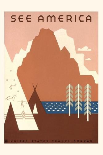 Cover image for Vintage Journal See America, Stylizide Tipis, Butte