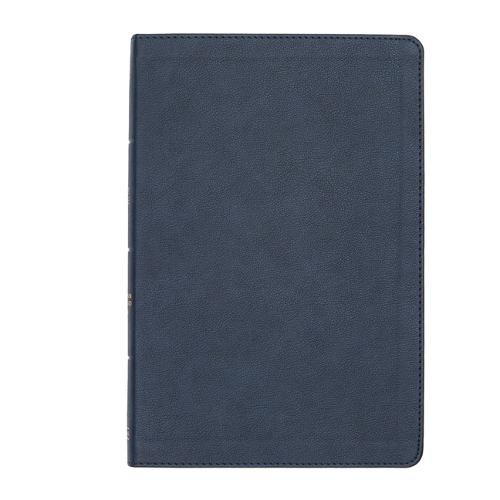 CSB Large Print Thinline Bible, Navy LeatherTouch