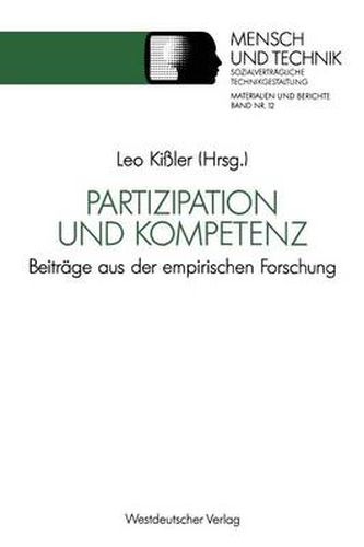 Cover image for Partizipation und Kompetenz: Beitrage aus der empirischen Forschung