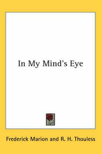 Cover image for In My Mind's Eye