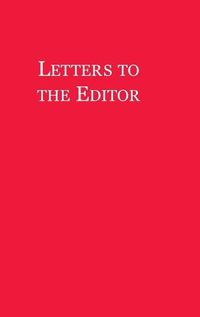 Cover image for Letters to the Editor