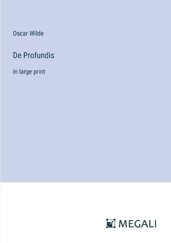 Cover image for De Profundis