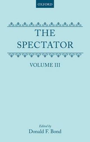 Cover image for The Spectator: Volume Three