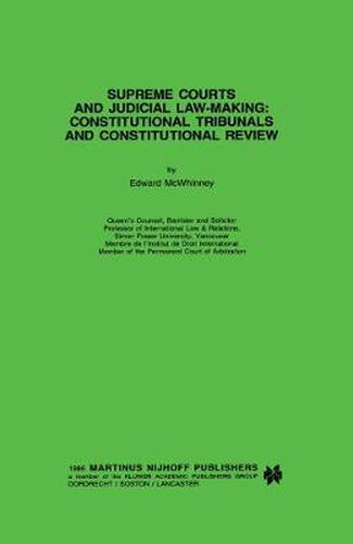 Cover image for Supreme Courts and Judicial Law-Making:Constitutional Tribunals and Constitutional Review