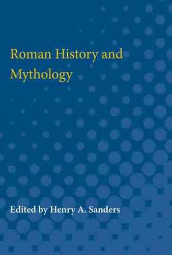 Cover image for Roman History and Mythology