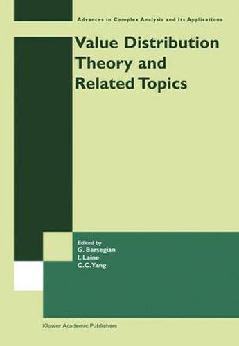 Cover image for Value Distribution Theory and Related Topics