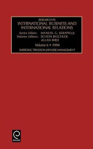 Cover image for Emerging Trends in Japanese Management