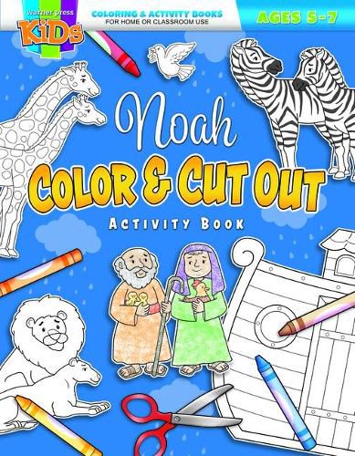 Cover image for Coloring Activity Books - General-5-7 - Noah Color and Cut Out Activity Book