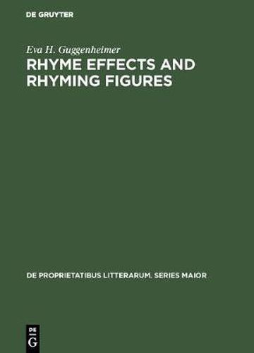 Rhyme effects and rhyming figures: A comparative study of sound repetitions in the classics with emphasis on Latin poetry