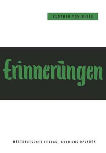 Cover image for Erinnerungen