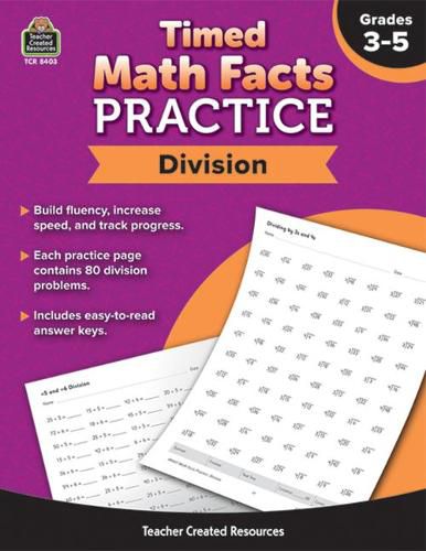 Cover image for Timed Math Facts Practice: Division