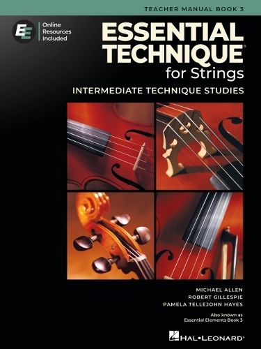 Cover image for Essential Technique for Strings - Teacher Manual 3 with Online Resources