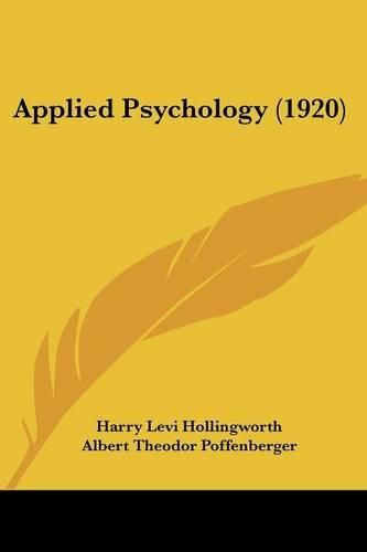 Cover image for Applied Psychology (1920)