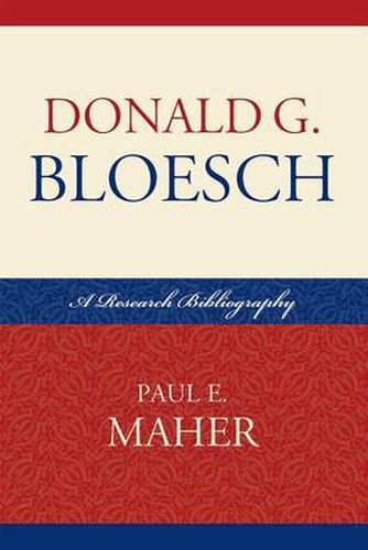 Cover image for Donald G. Bloesch: A Research Bibliography