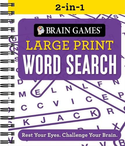 Brain Games 2-In-1 - Large Print Word Search: Rest Your Eyes. Challenge Your Brain.