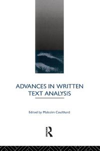 Cover image for Advances in Written Text Analysis