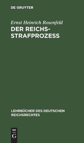 Cover image for Der Reichs-Strafprozess