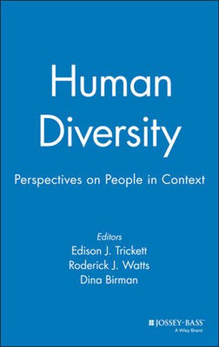 Cover image for Human Diversity: Perspectives on People in Context